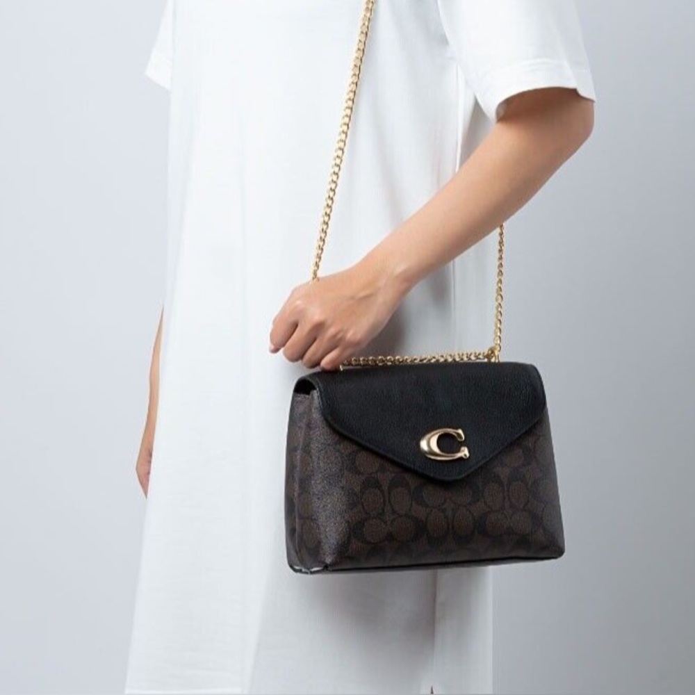36 | Coach Tammie Signature Canvas Shoulder Bag